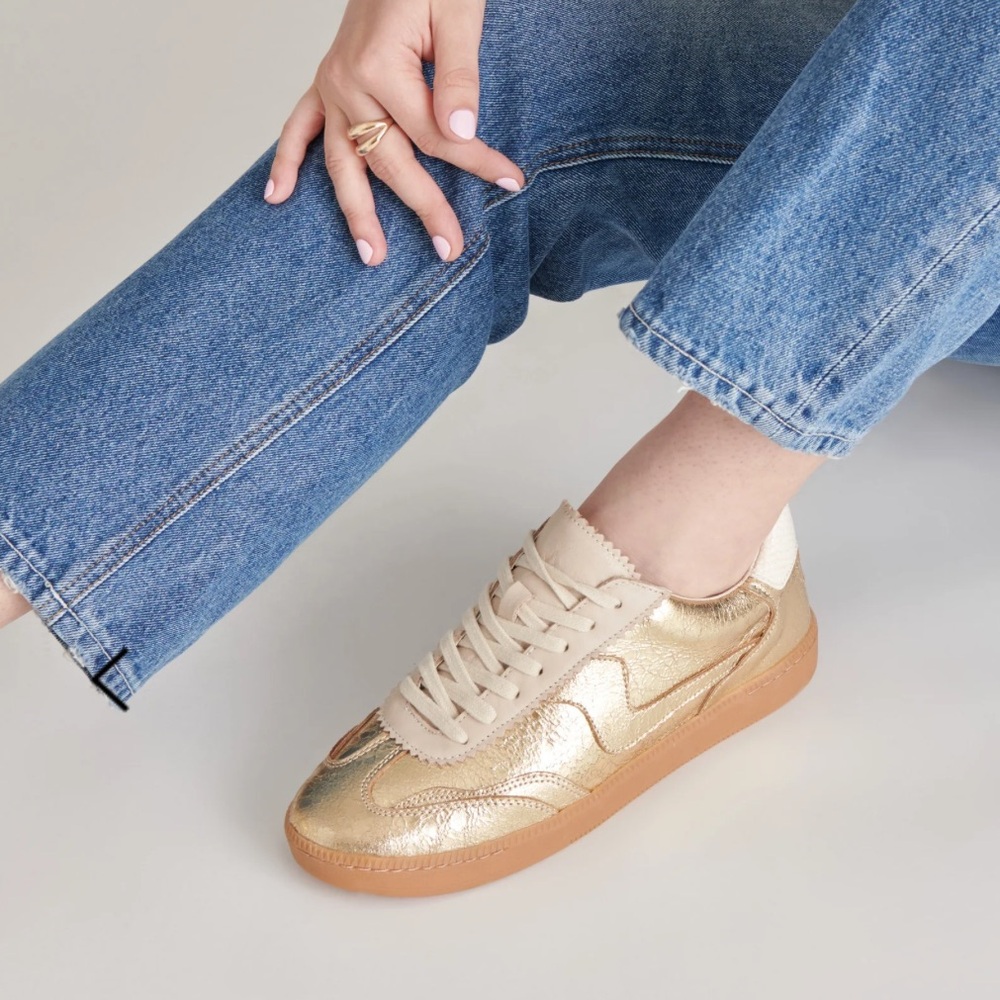 Dolce Vita Notice Sneakers in Gold - worn once